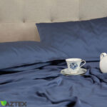 Premium Bettwäsche-Set 100% Bambus | Dunkelblau – Bild 3