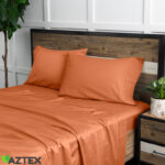 voodipesukomplekt bambus Oranž