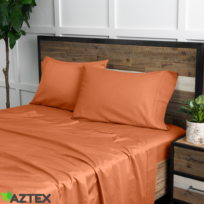 voodipesukomplekt bambus Oranž