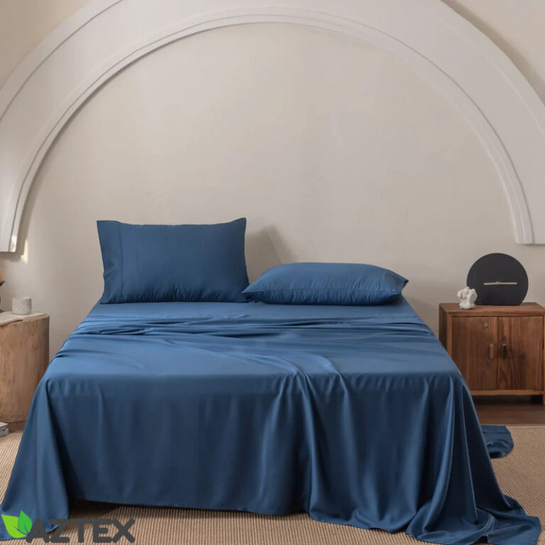 Voodipesukomplekt bambus Koobaltsinine