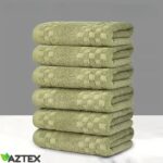 Puuvillaste rätikute komplekt 6 tk Roheline