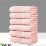 Puuvillaste rätikute komplekt 6 tk Roosa