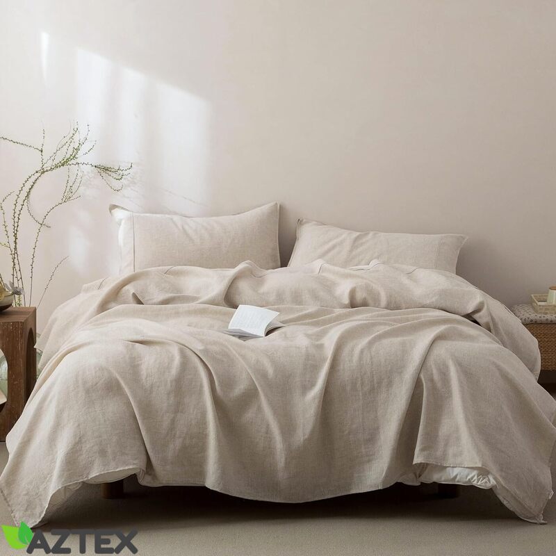 Linane voodipesukomplekt Naturaalne Linane voodipesukomplekt Naturaalne