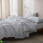 Conjunto de cama em linho | Cinza claro - Image 3