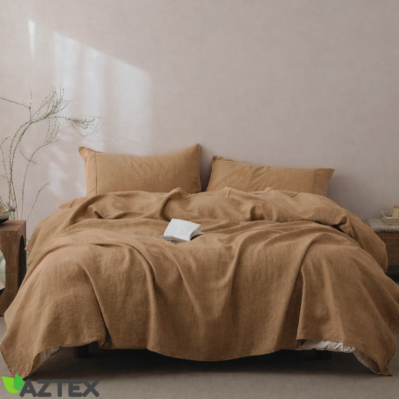 Linane voodipesukomplekt Helepruun Linane voodipesukomplekt Helepruun