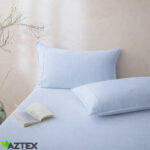 Linane voodipesukomplekt | Jääsinine - Image 5