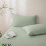 Linane voodipesukomplekt | Salveiroheline - Image 5