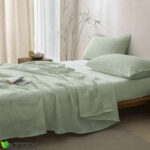 Taie d'oreiller en lin | Vert sauge – Image 3