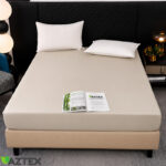 Bamboe hoeslaken – Khaki - Afbeelding 2